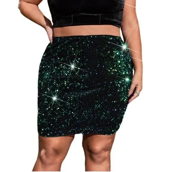 Pollera con lentejuelas 2 XL y 4 XL