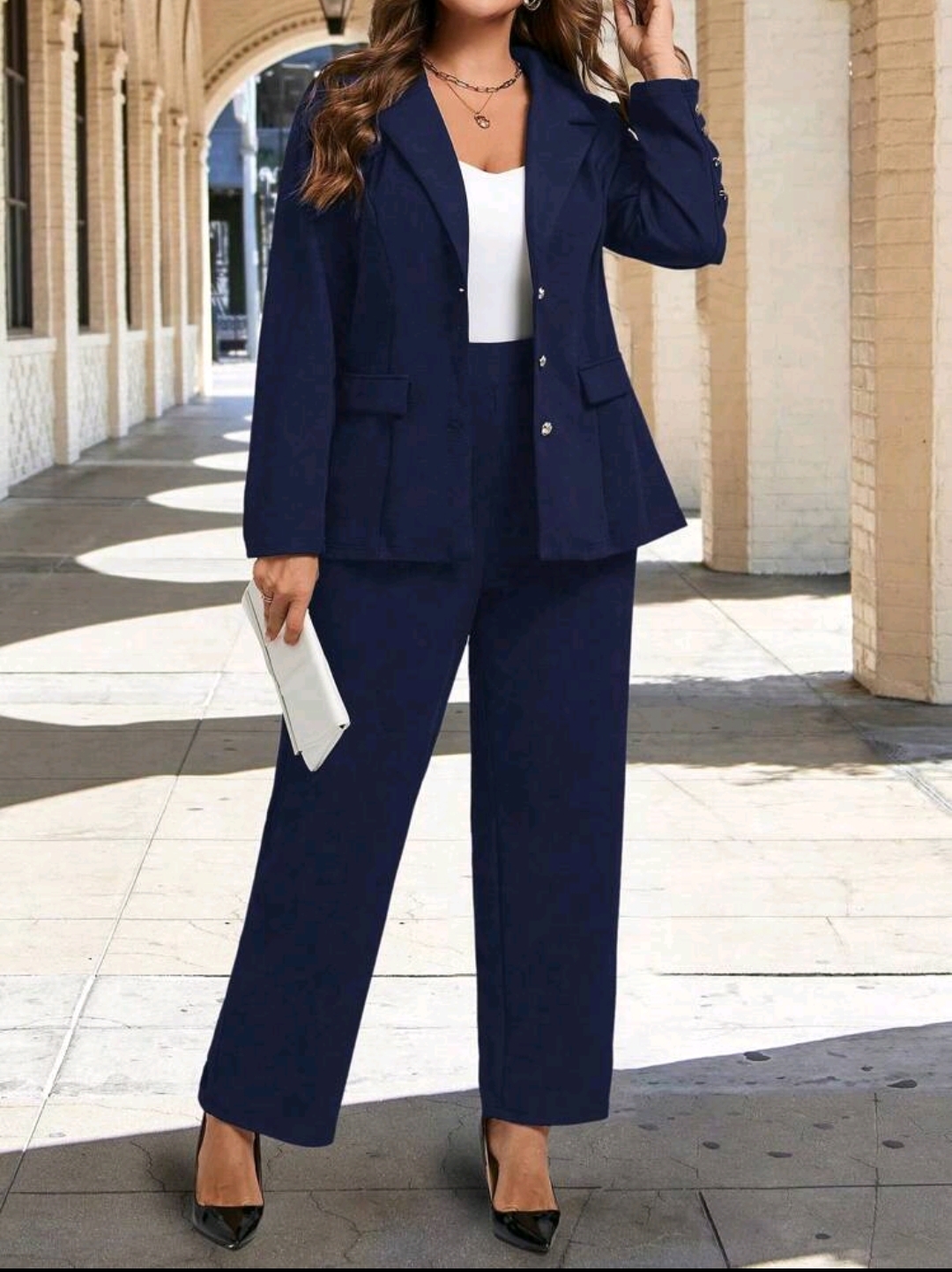 Pantalón de vestir azul 3XL y 4 XL