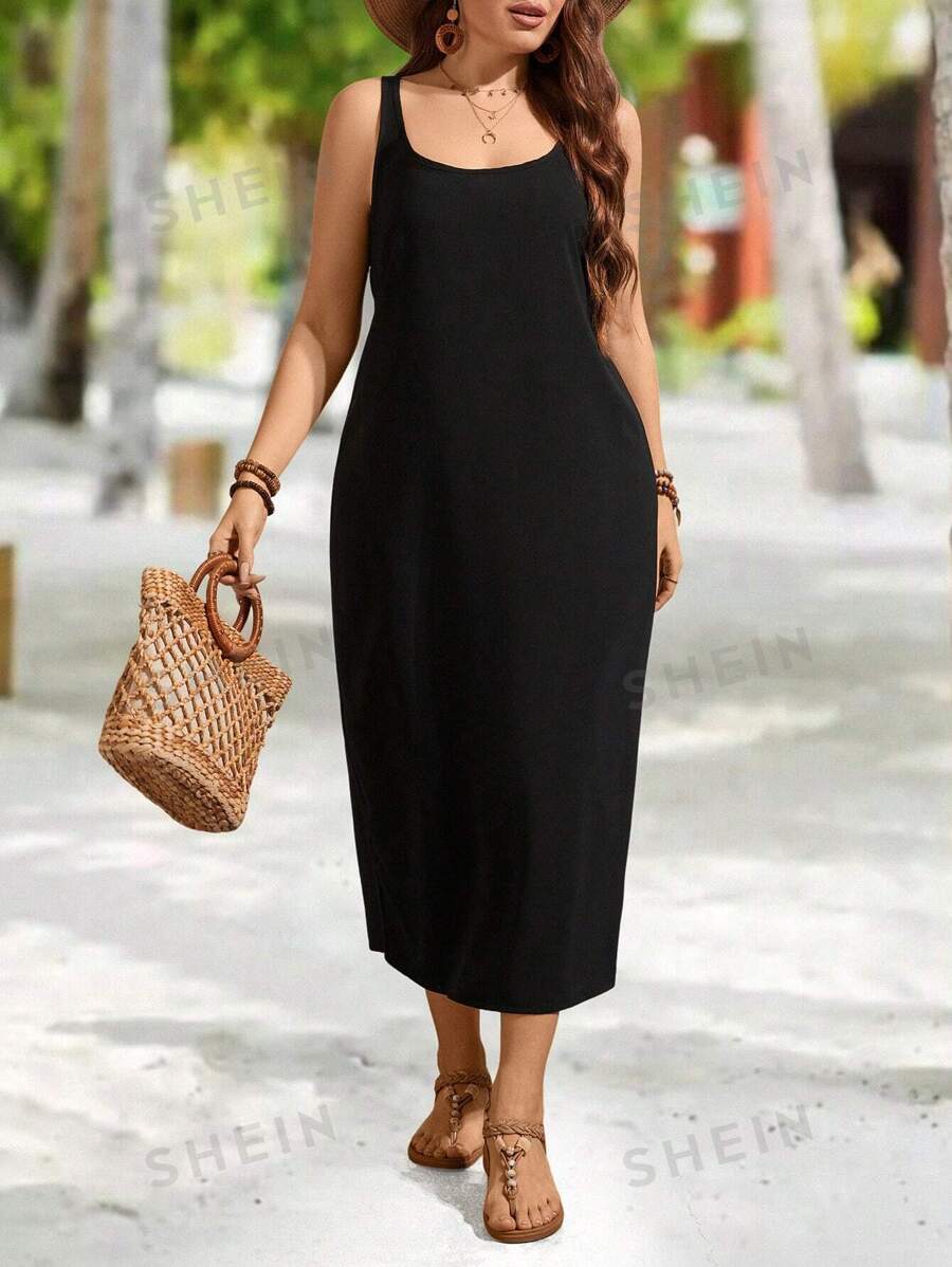 Vestido negro largo 1 XL y 3 XL