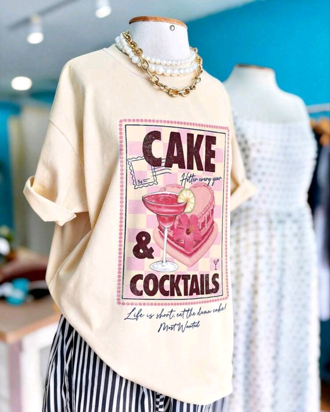 Remera beige estampada 4 XL