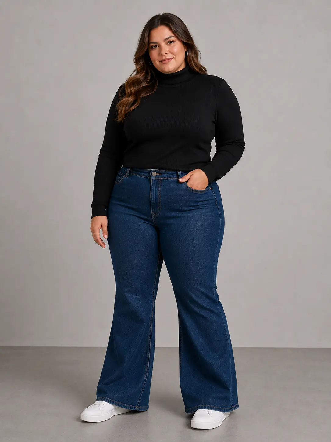 Polera tejida negra