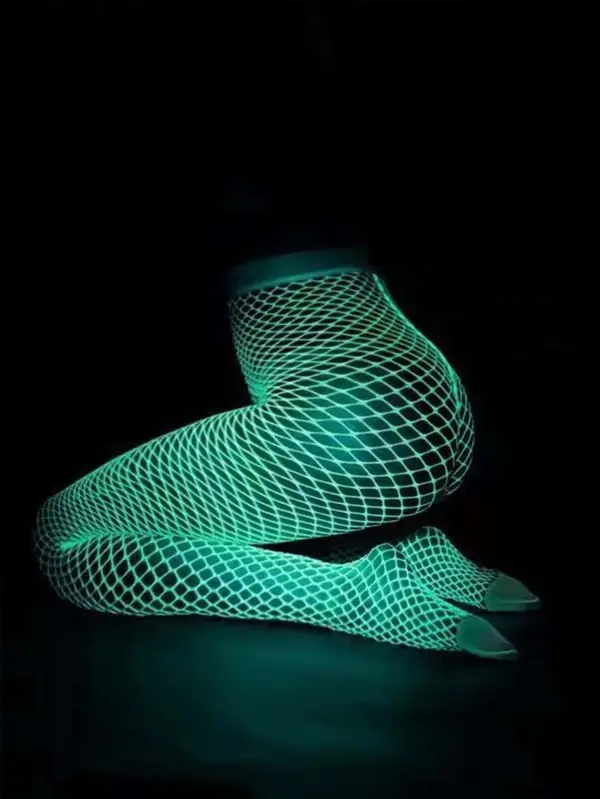 Medias blancas de red fluorescentes