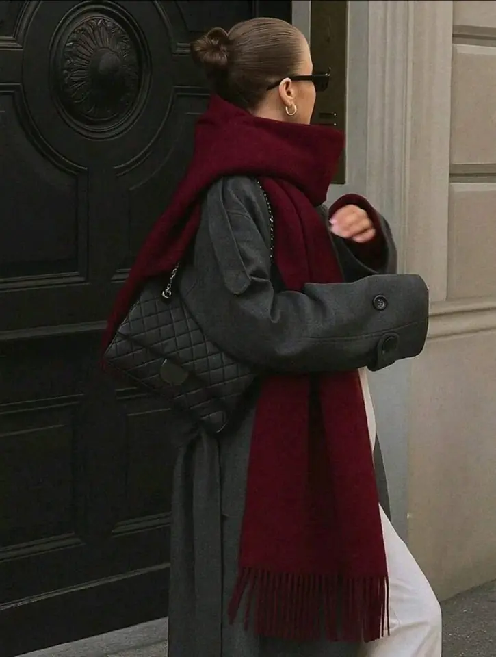 Pashmina bordó