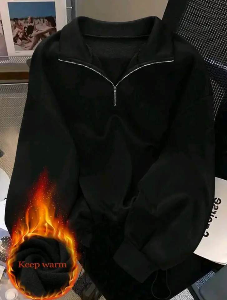 Buzo medio cierre negro 1 XL