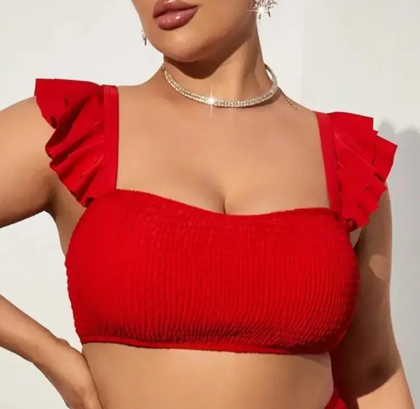 Top de bikini rojo 3 XL