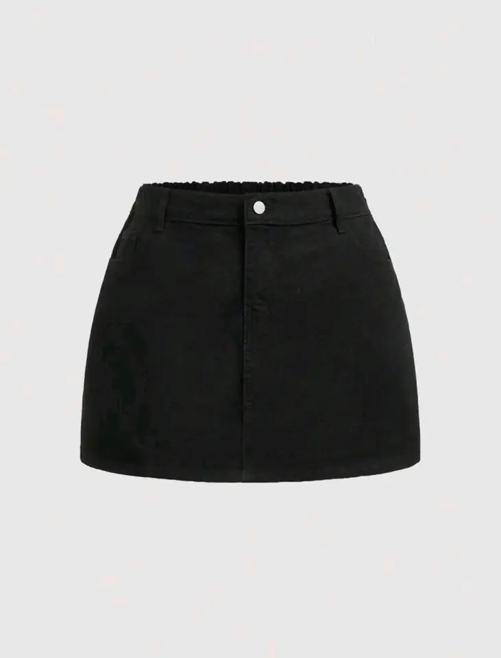 Mini de jean negra 3 XL y 4 XL