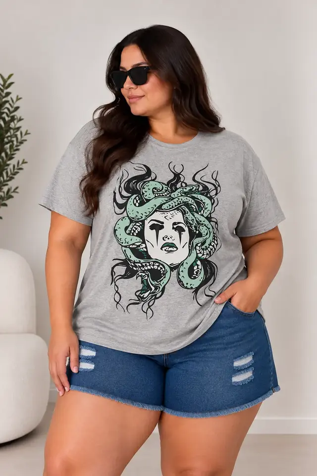 Remera estampada: medusa 5 XL