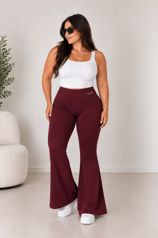 Calza oxford spandex bordó: 3 XL y 4 XL