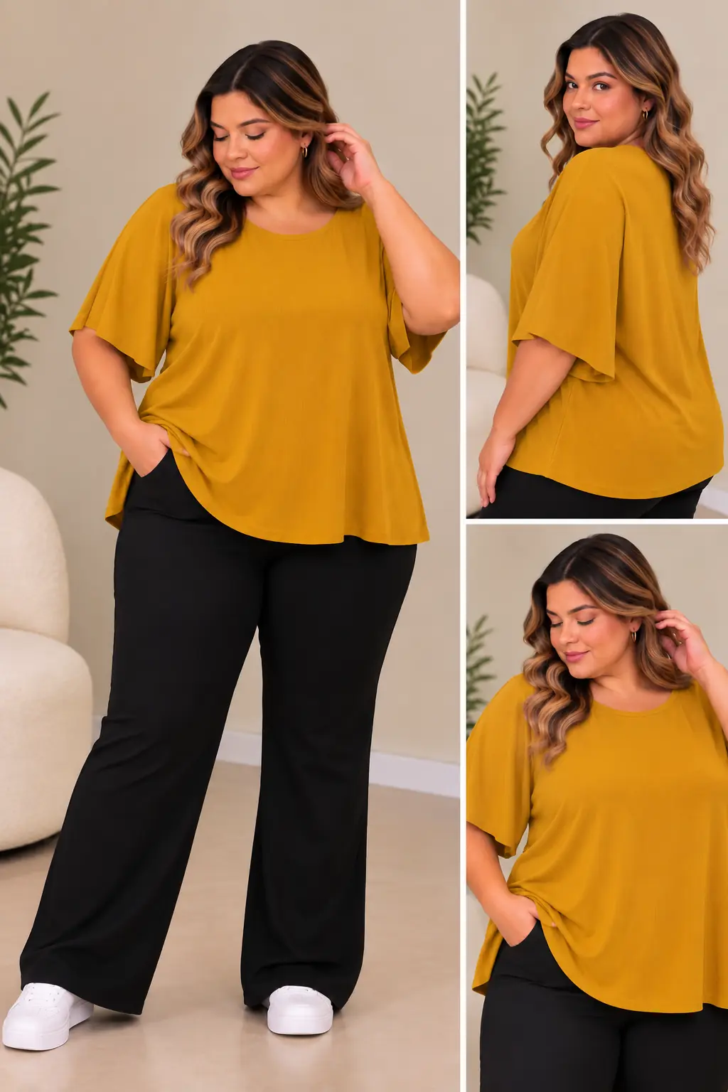 Blusa mostaza