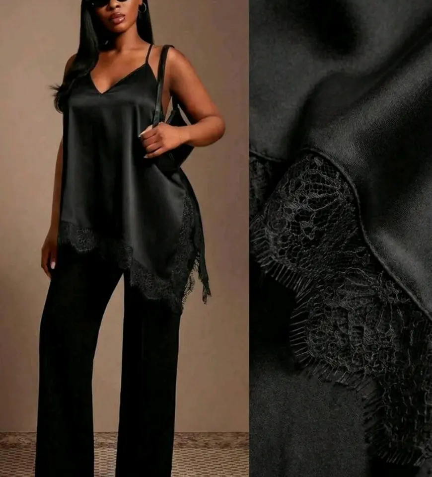 Blusa asimétrica con encaje 3 XL