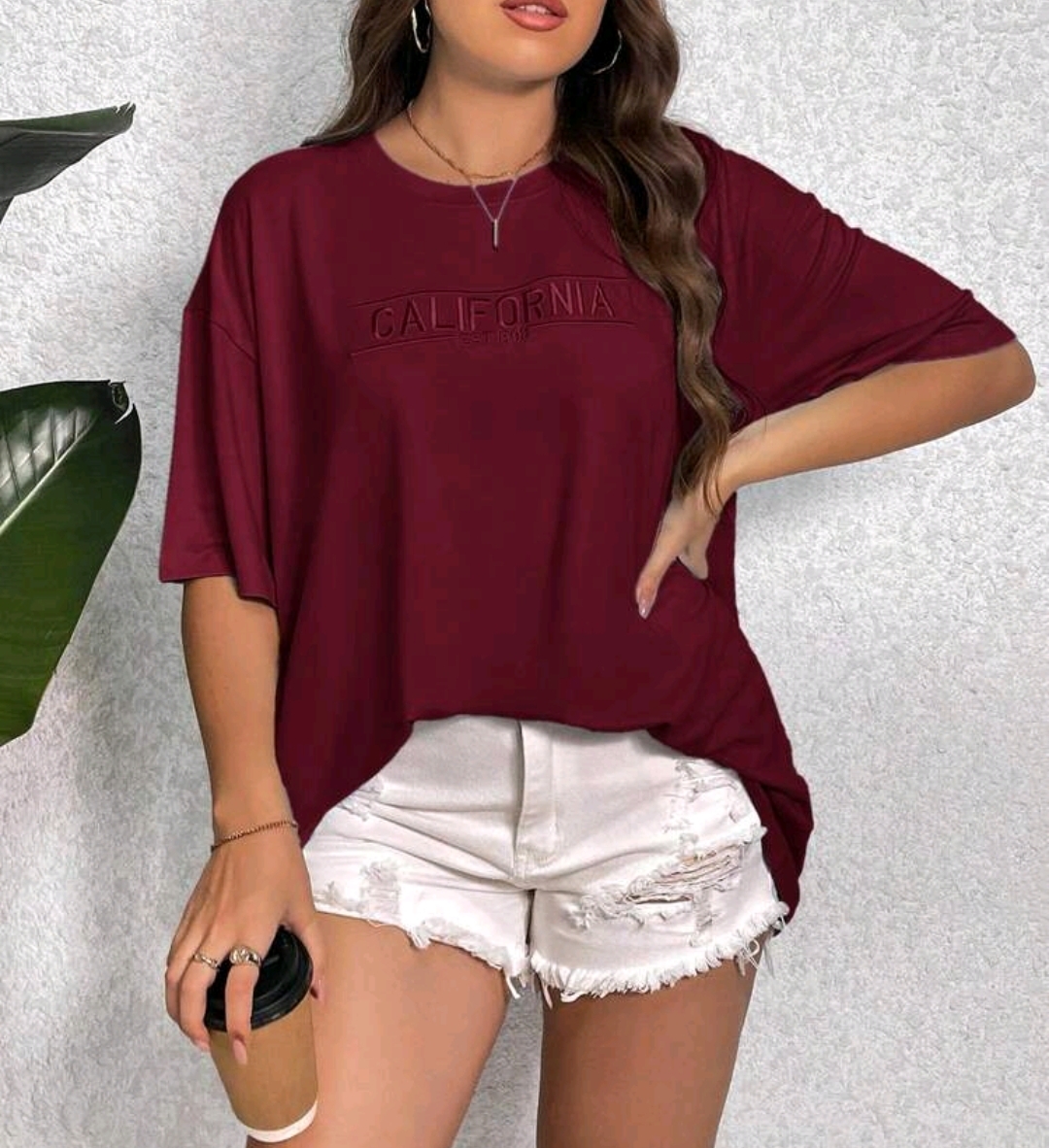 Remerón bordó bordado California 1 XL al 5 XL
