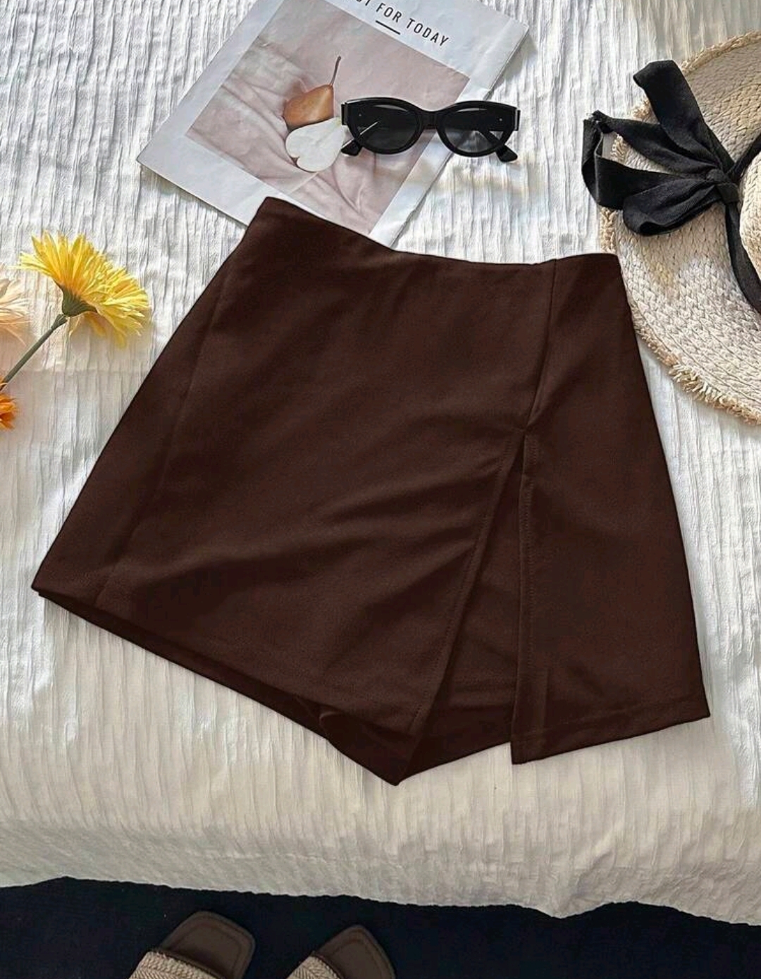 Short pollera chocolate 1 XL al 4 XL