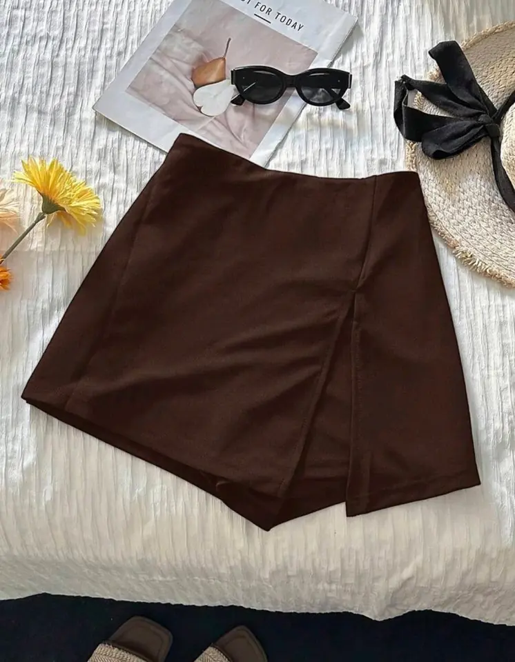 Short pollera chocolate 1 XL al 4 XL