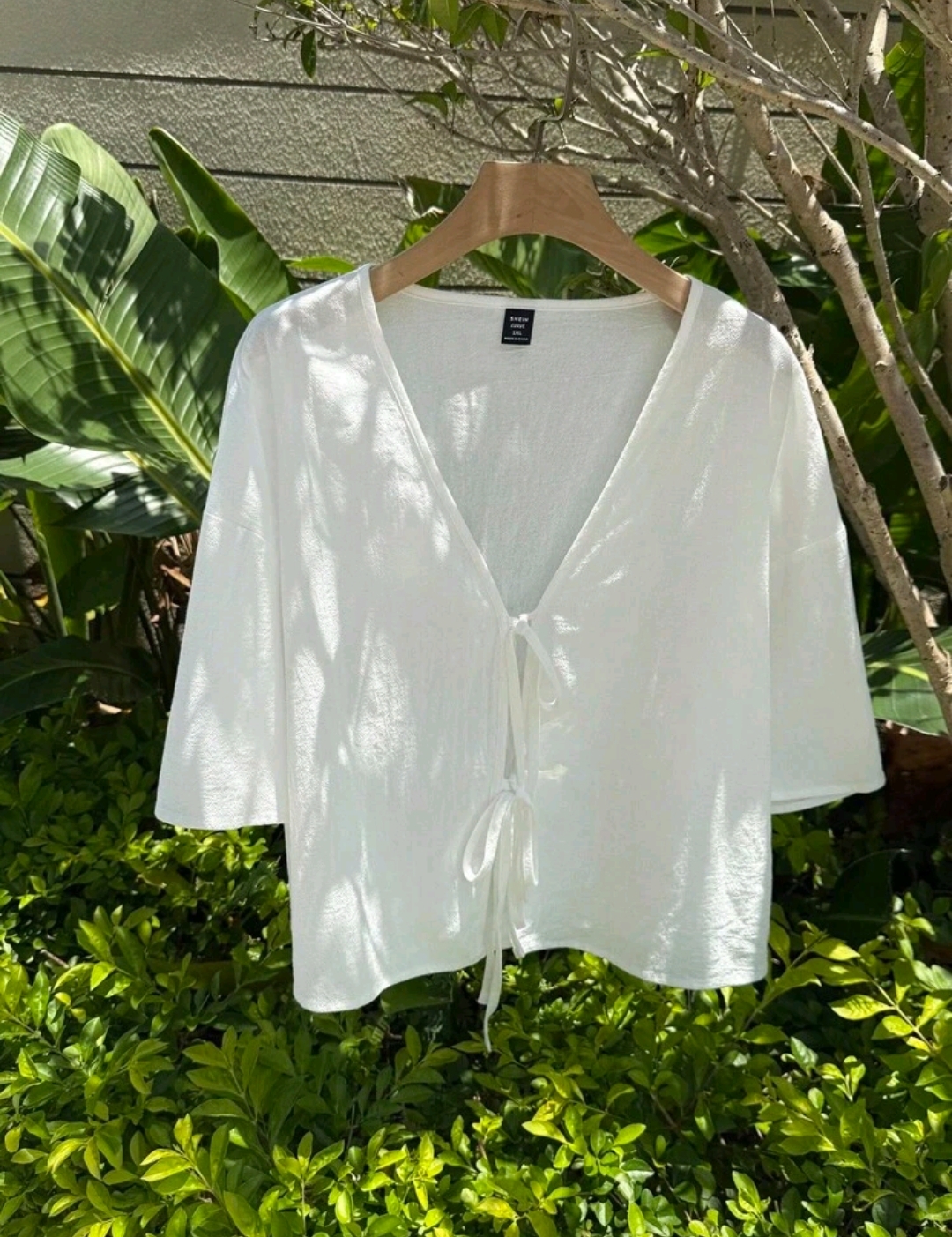 Blusa blanca de atar XL ,2 XL y 4 XL