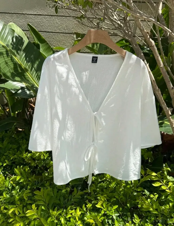 Blusa blanca de atar XL ,2 XL y 4 XL