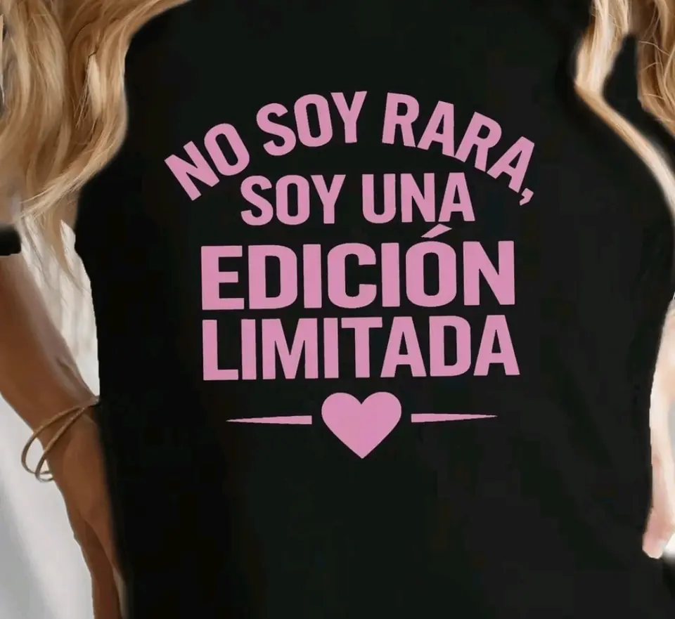 Remerón negro de algodón estampado: edición limitada