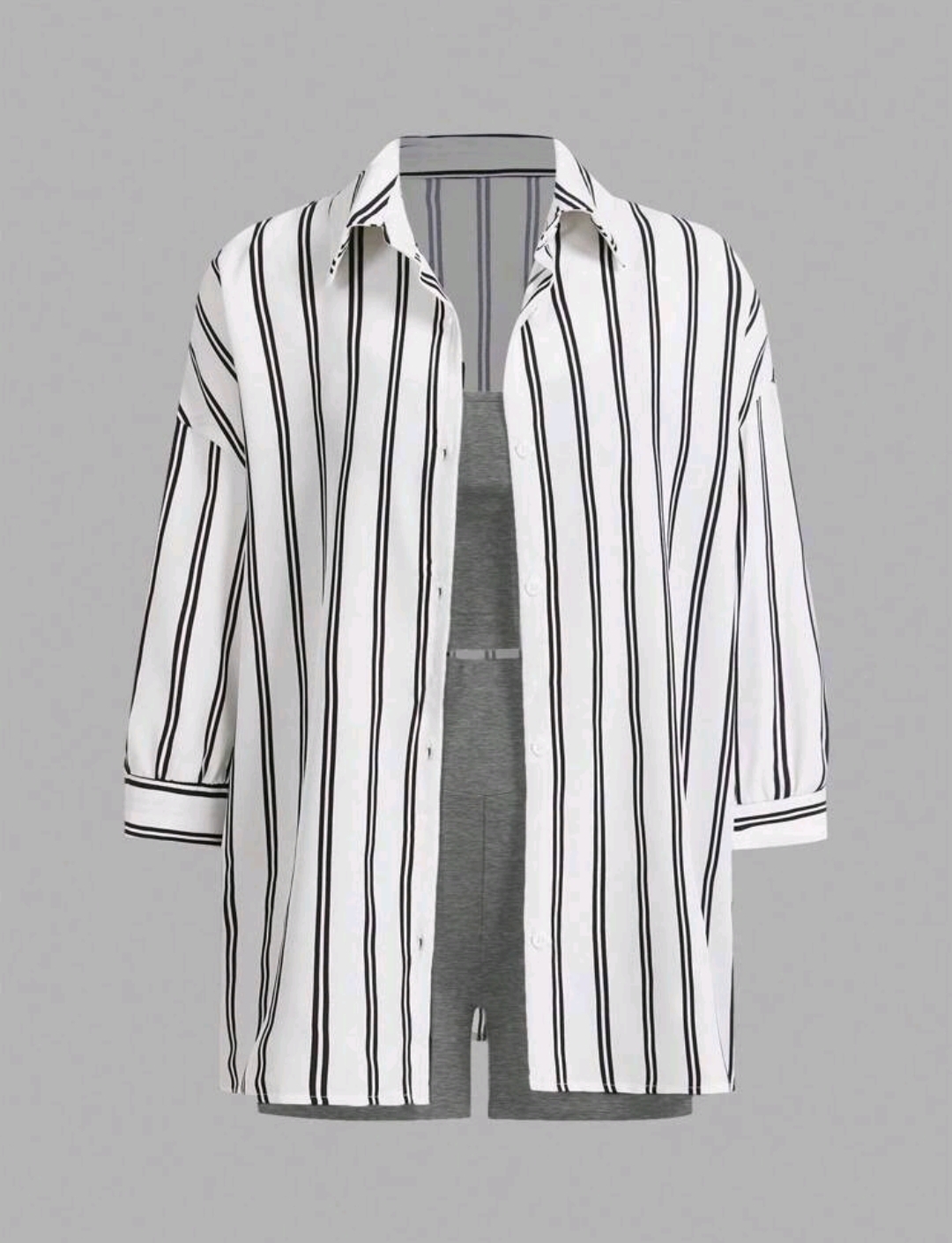 Camisa a rayas manga 3/4 2 XL y 4 XL