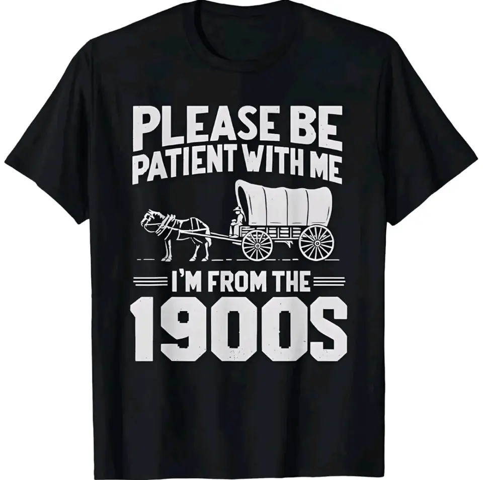Remerón negro de algodón estampado: 1900's