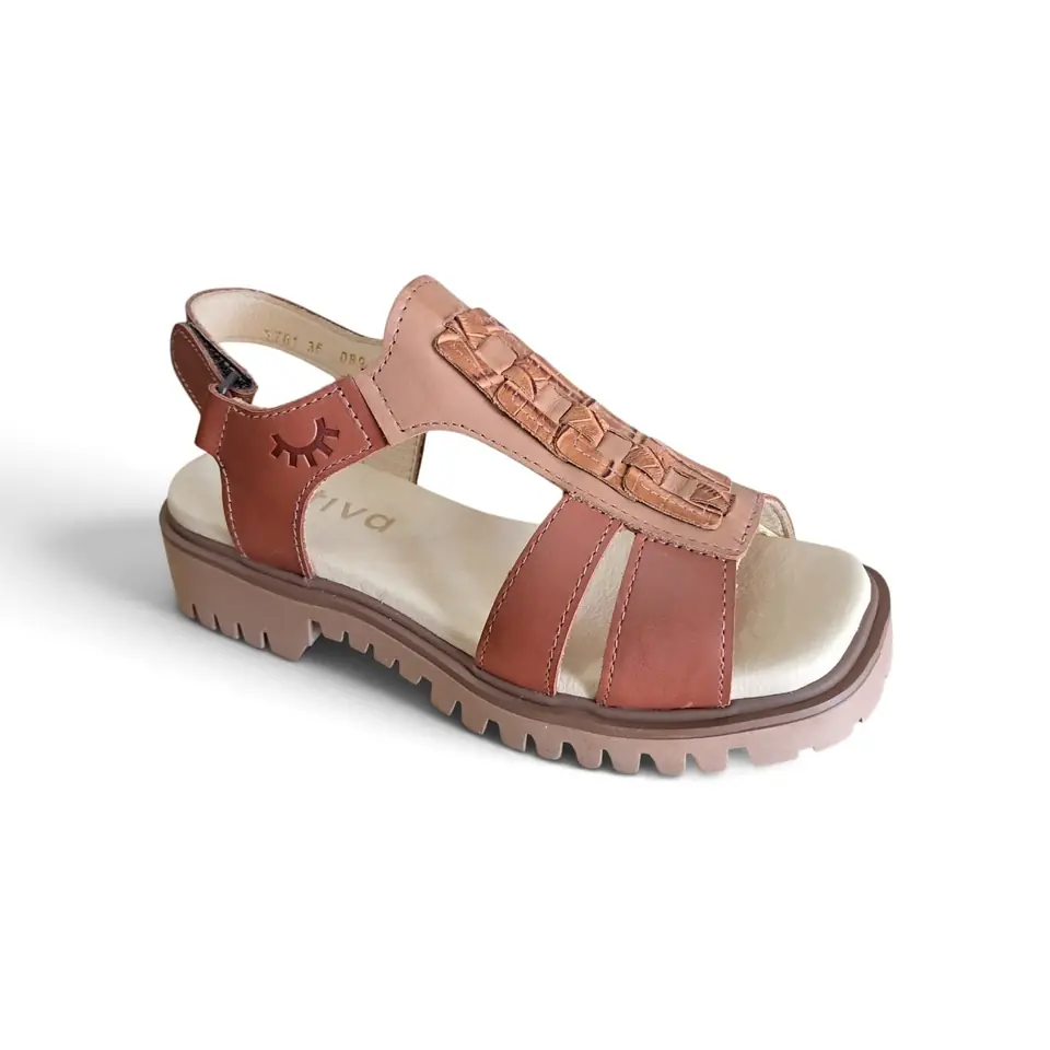SANDALIA DE CUERO FURTIVA PAOLA 2701