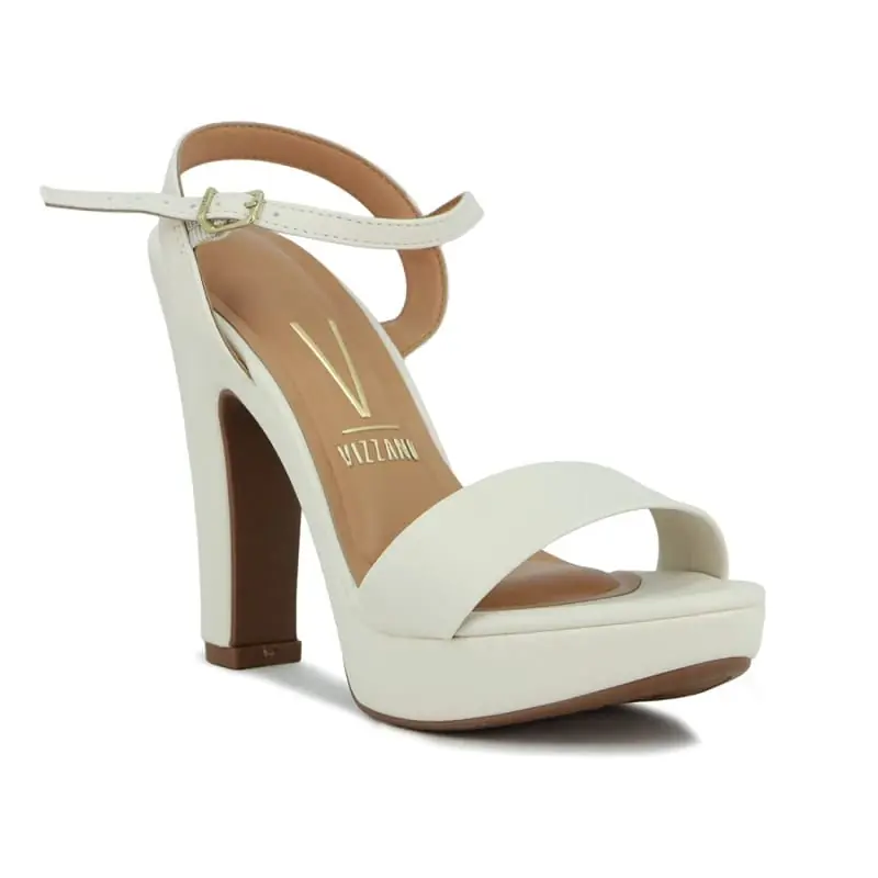Sandalias Vizzano Mujer Taco 12cm Plataforma - White