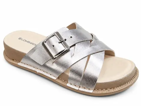 SANDALIA LOMBARDINO ROSE CRUSH CRUZADA PLATA