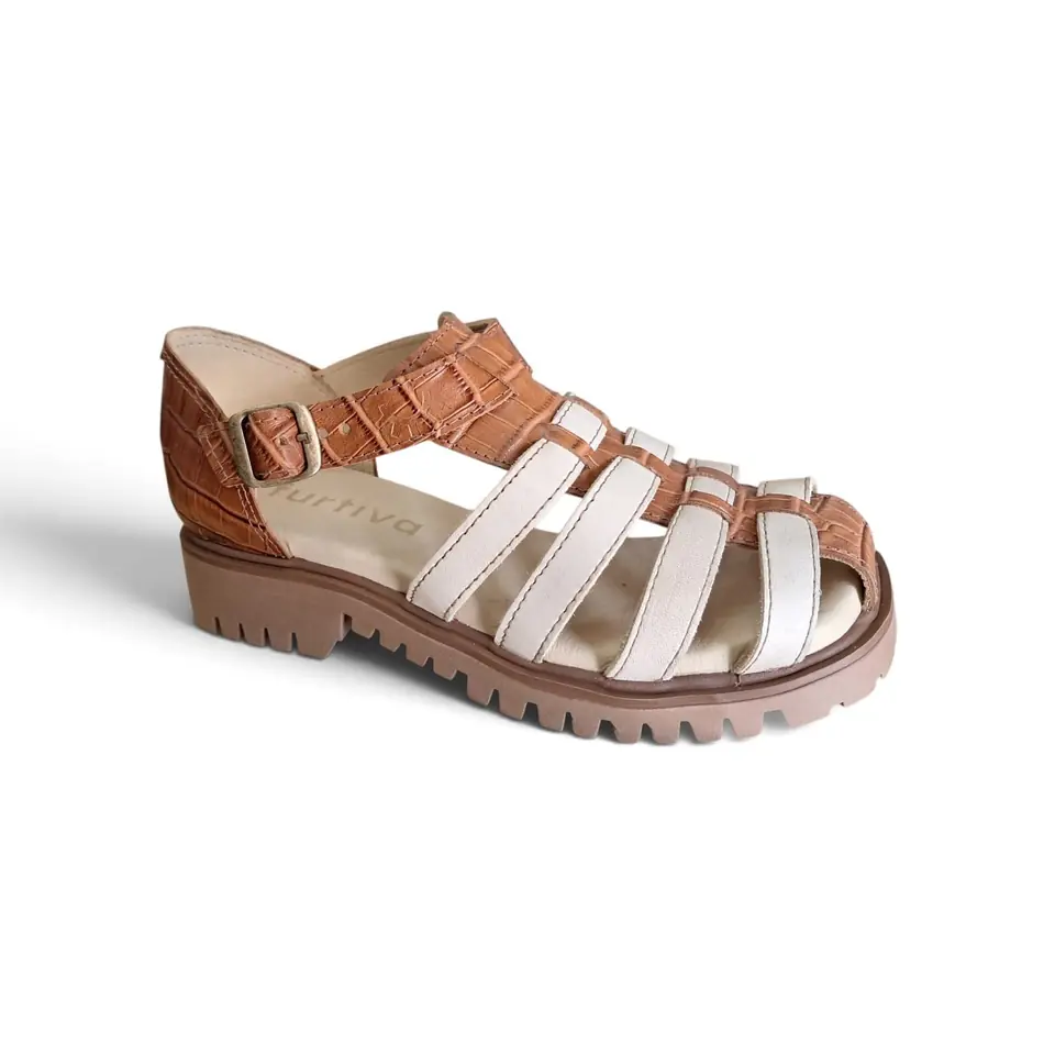 SANDALIA DE CUERO FURTIVA PAOLA 2705