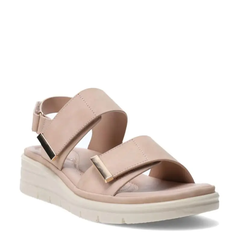 Sandalias Lady Confort Lanny con velcros - Beige