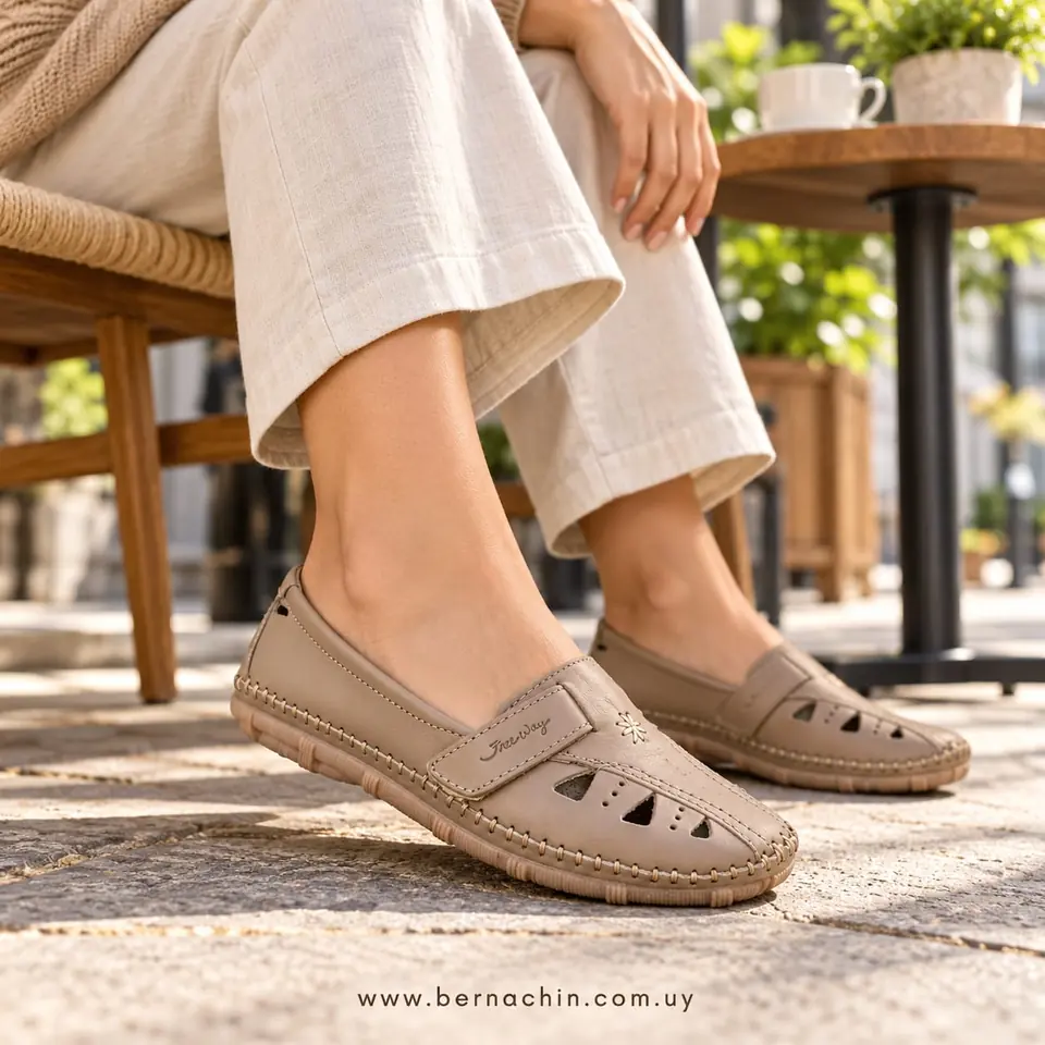 FREEWAY CALZADO CASUAL DE CUERO FUNNY - BROWN