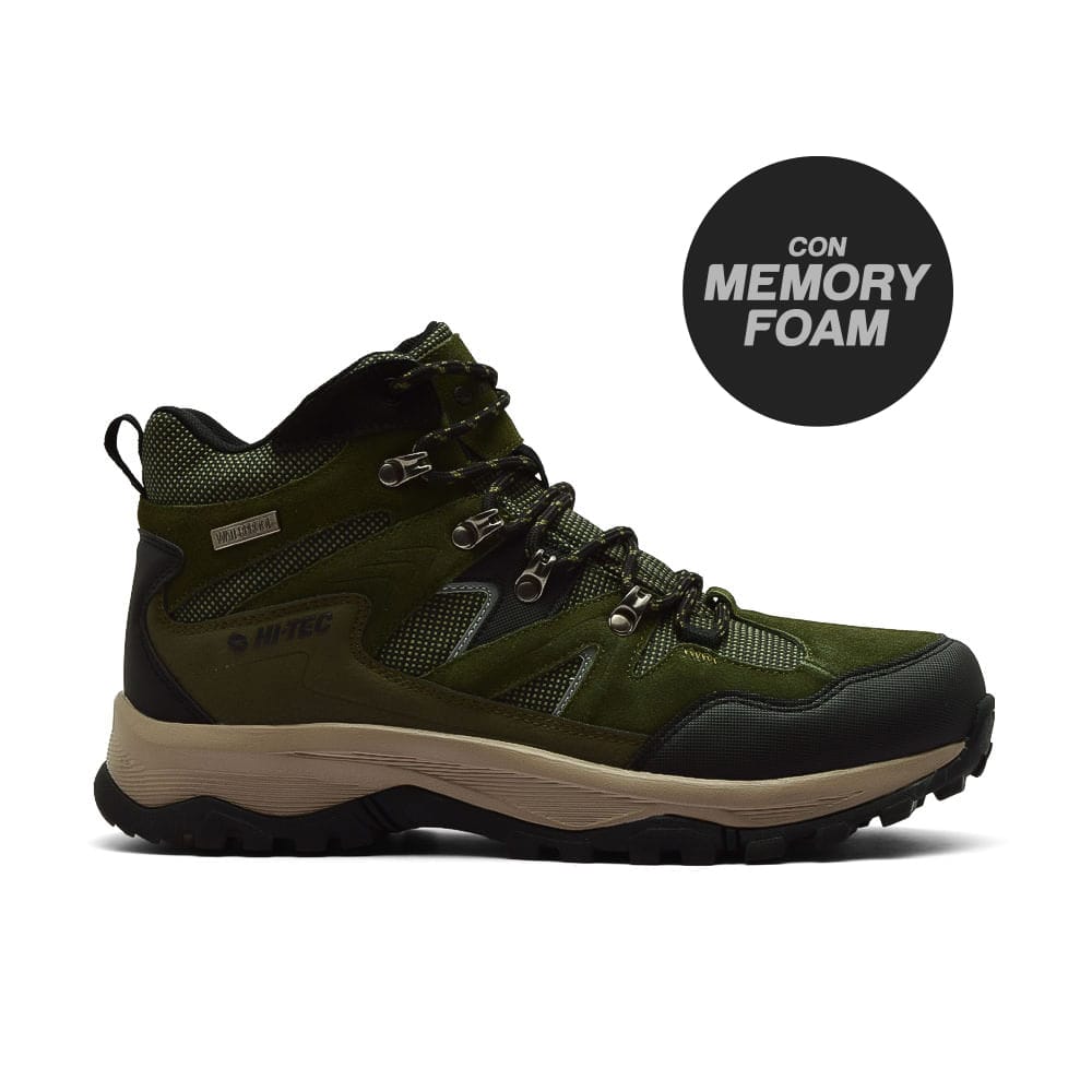 BOTAS DE CUERO HI-TEC ADRIEL PARA HOMBRE - VERDE