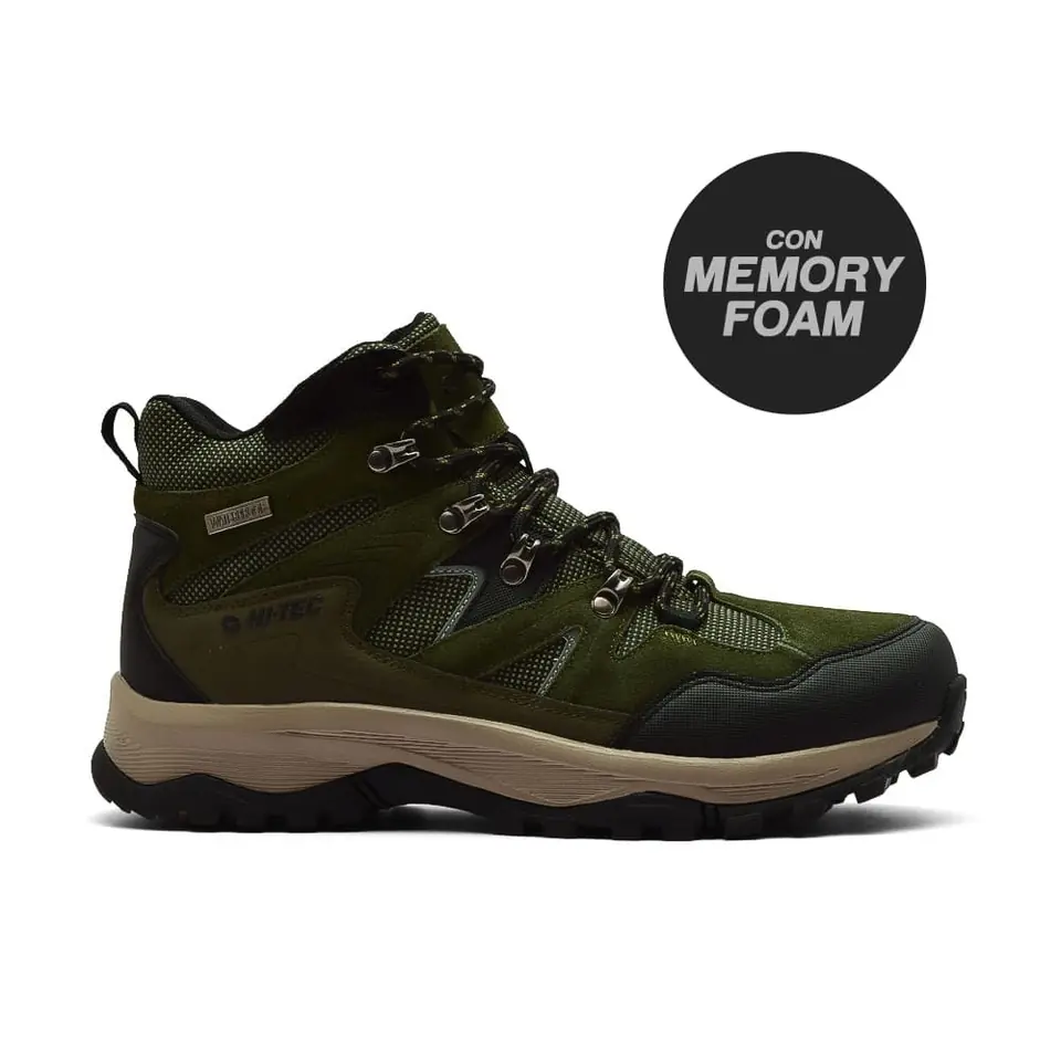 BOTAS DE CUERO HI-TEC ADRIEL PARA HOMBRE - VERDE