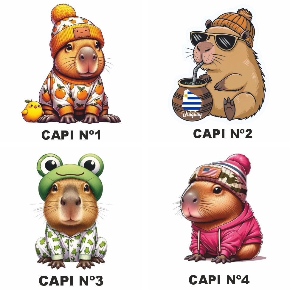 Sticker Capibara (vinilo impreso troquelado)