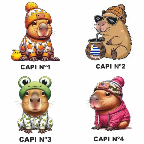 Sticker Capibara (vinilo impreso troquelado)
