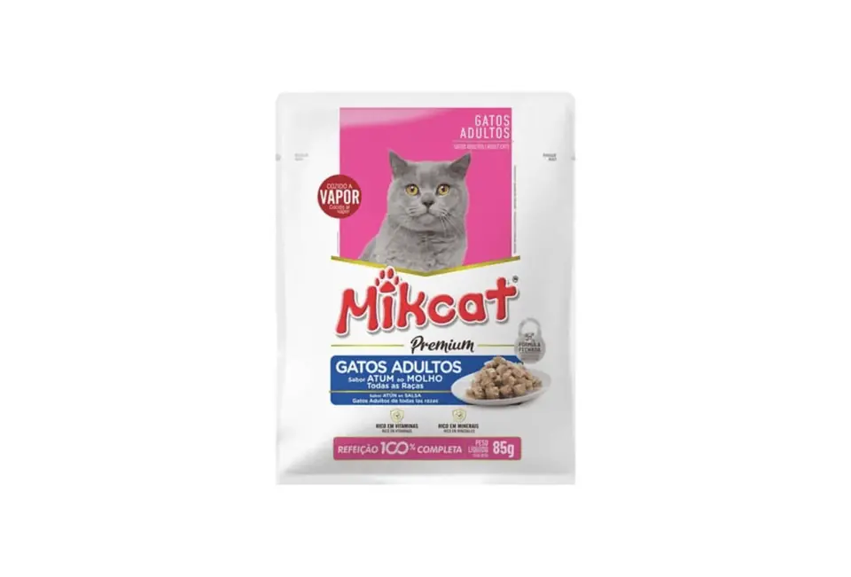 Salsa gato Mikcat Premium atún 85 grs caja x 18 unidades