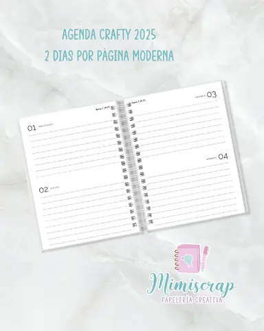 AGENDA 2 DIAS POR PÁGINA - CRAFTY MODERNA