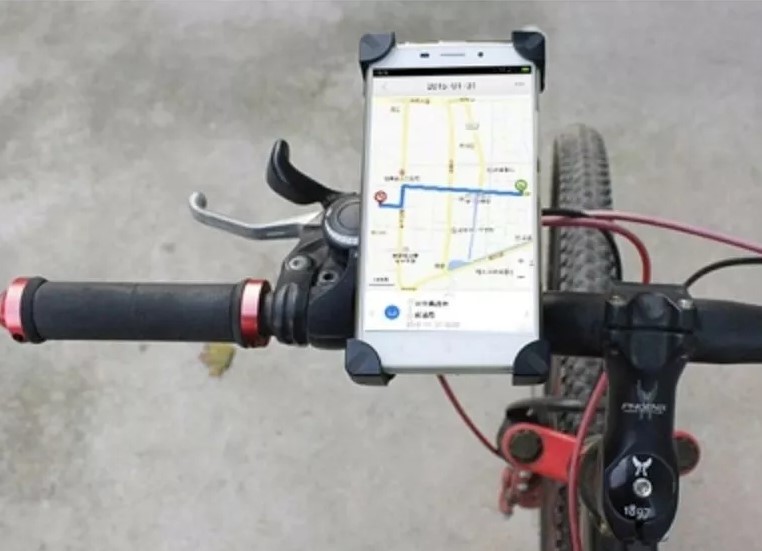 SOPORTE PARA CELULAR BICICLETA CON AGARRES 4 ESQUINAS