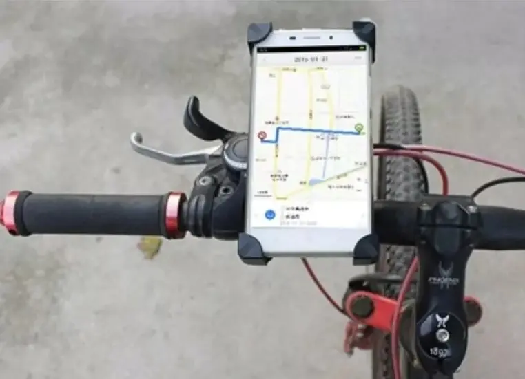 SOPORTE PARA CELULAR BICICLETA CON AGARRES 4 ESQUINAS
