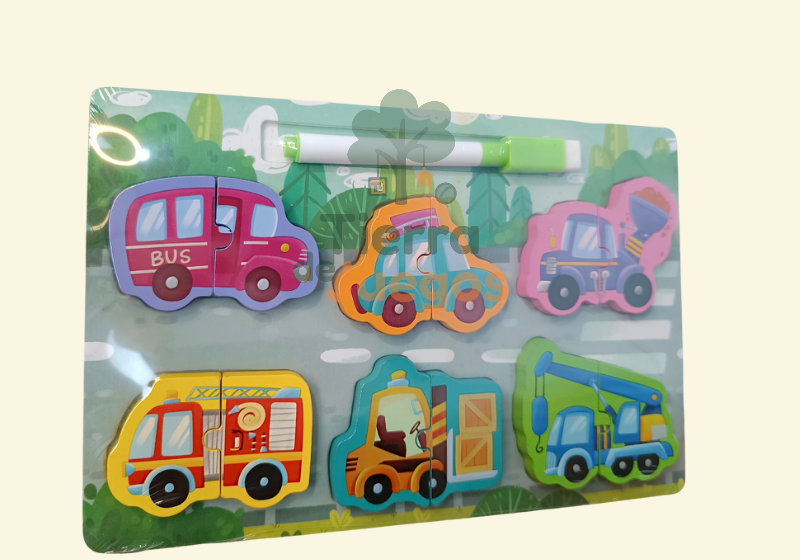 Puzzle de madera con pizarra
