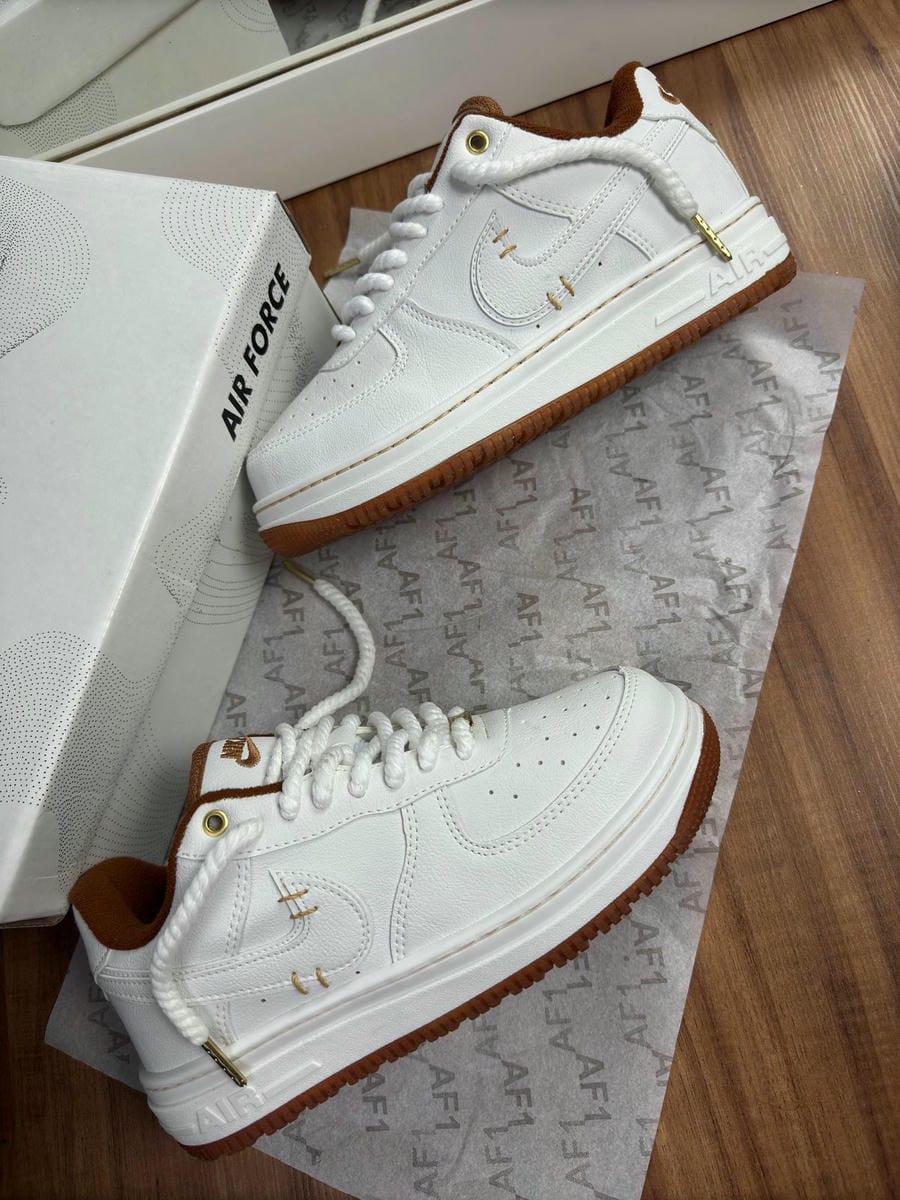 Air Force 1 - "Stitch & Gold" White Gum Edition
