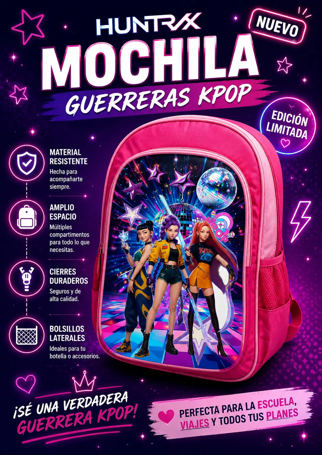 Mochila Guerrera Kpop  Personalizada