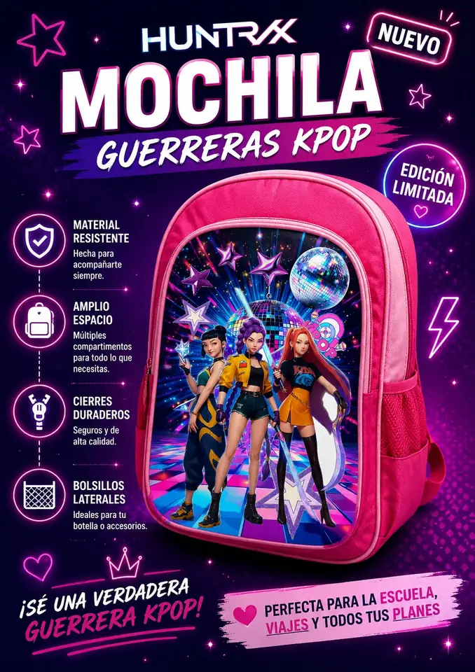 Mochila Guerrera Kpop  Personalizada