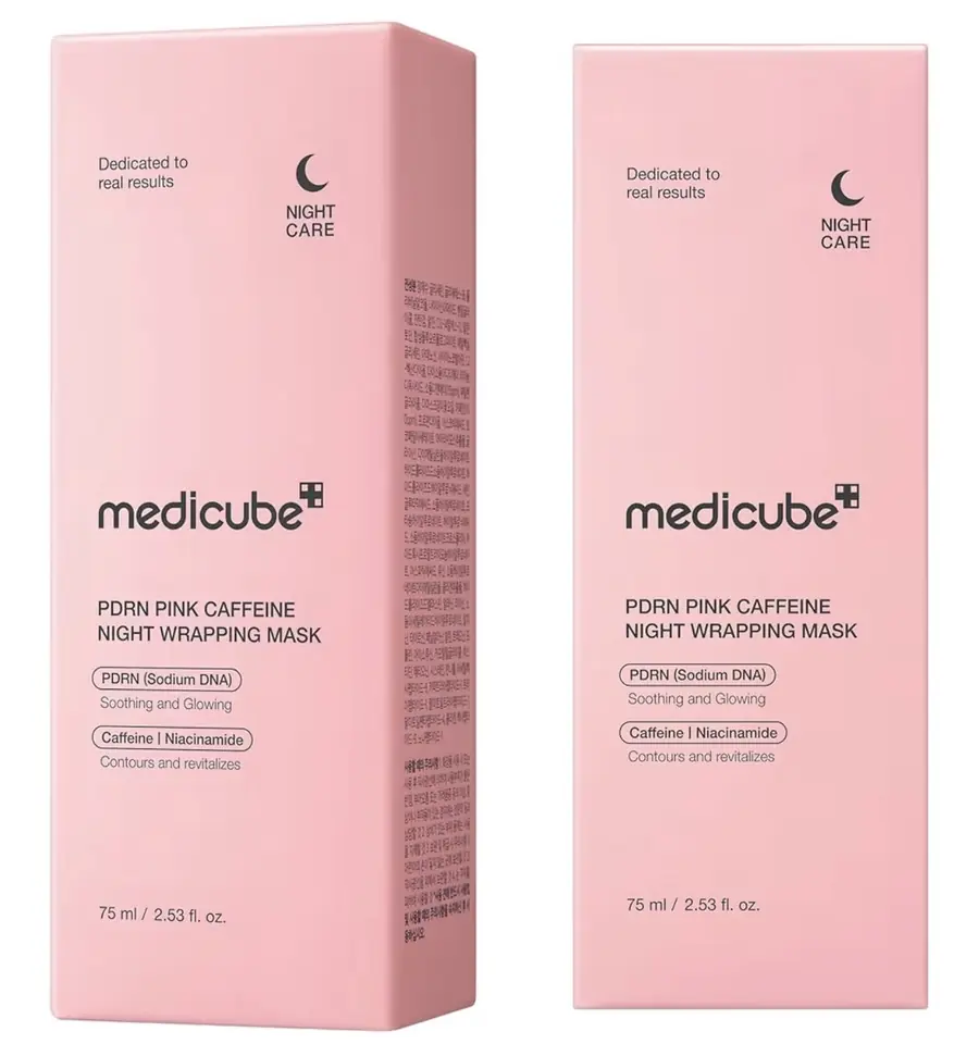 MEDICUBE PDRN PINK CAFFEINE NIGHT WRAPPING MASK – 75 ML