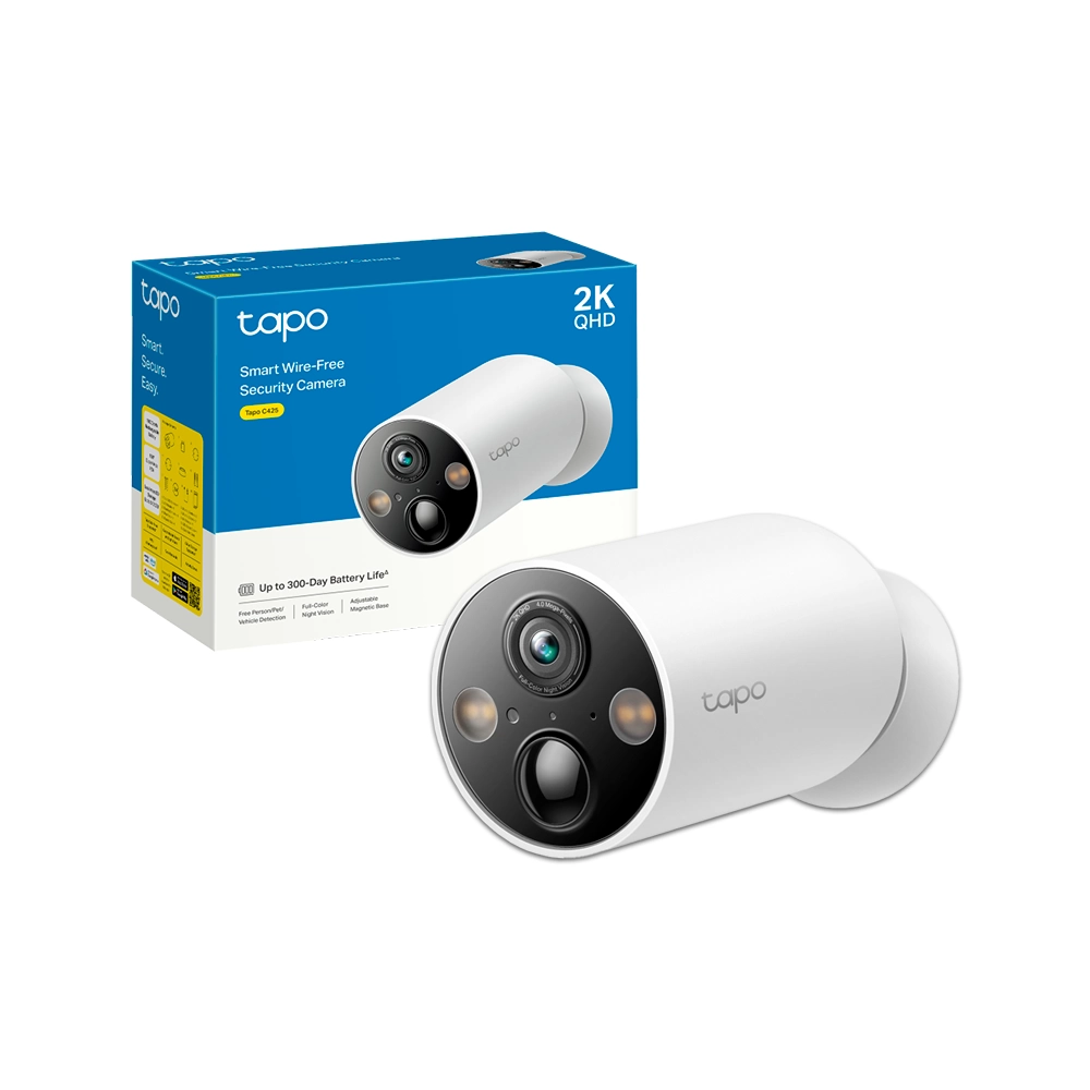 Cámara WiFi TP-LINK Tapo C425 | QHD, Visión Nocturna, Exterior