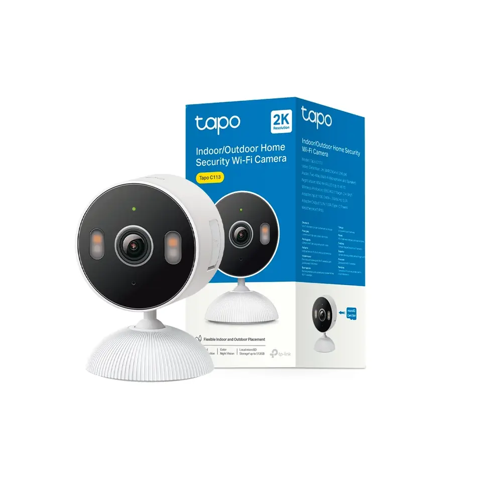 Cámara WiFi TP-LINK Tapo C113 | UHD, Visión Nocturna, Interior y Exterior