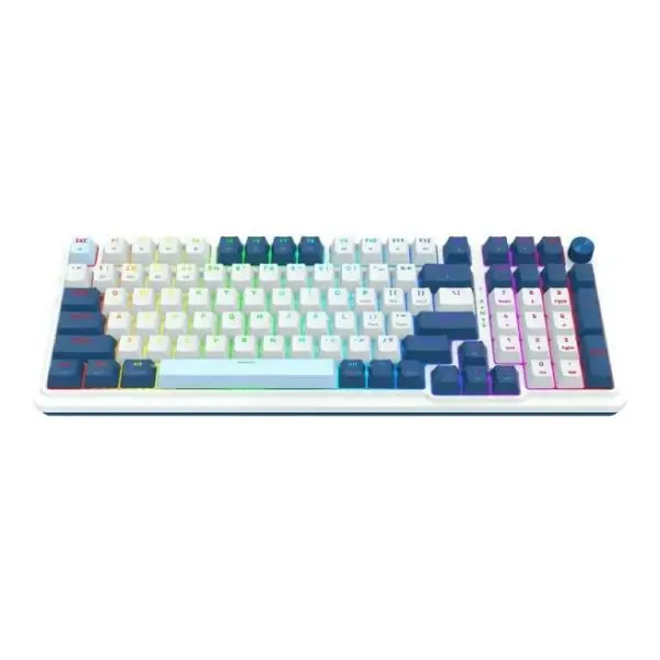 Teclado Redragon Eisa PRO  RGB PRO SP blanco y azul
