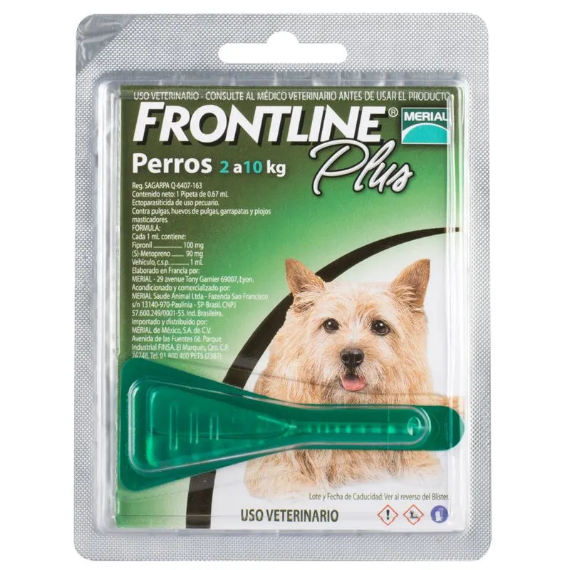 Pipeta Frontline plus perros hasta 10kg