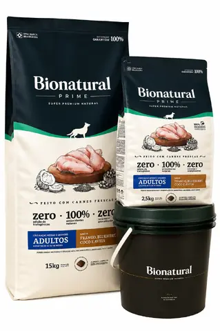 Bionatural perros adultos raza mediana y grande 15kg + 2.5kg
