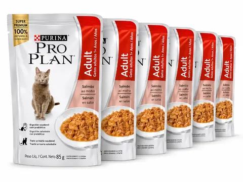 Promo 5+1 Pro Plan Adult Cat Salmón en Salsa – Sachet 85 g