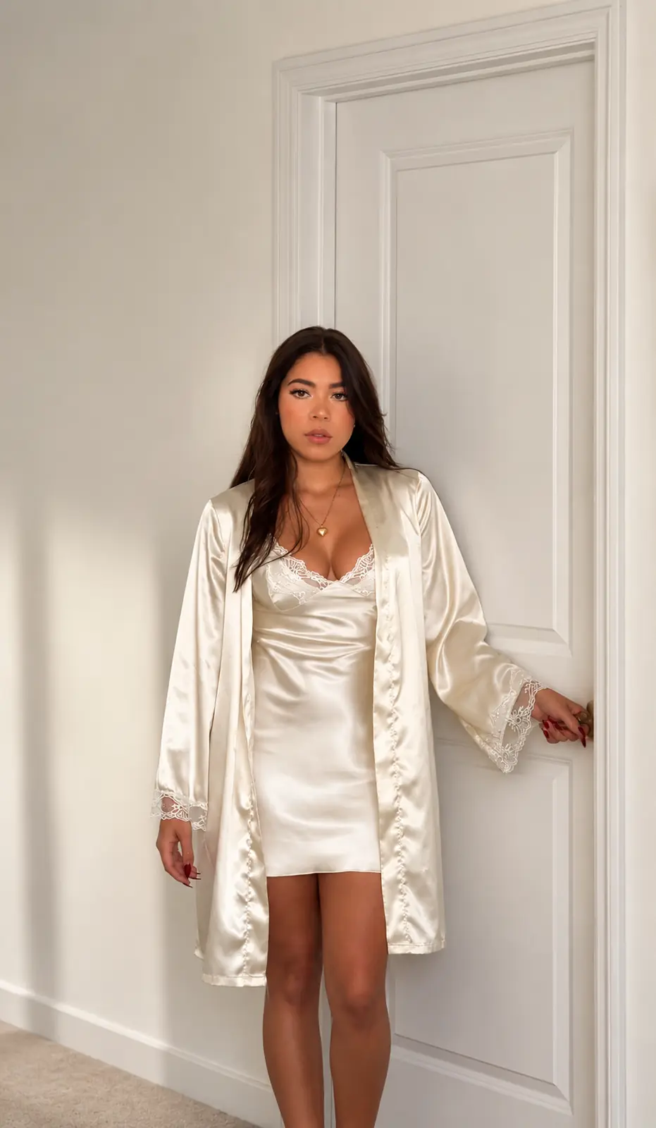 Babydoll con bata Cream