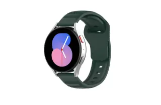 Malla Correa Deportiva De Silicona Para Relojes de 22mm de Perno. Color Verde Musgo.