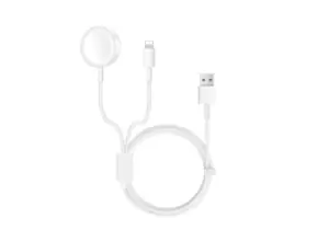 Cable De Carga Doble 2 En 1 Para Apple Watch Y Lightning
